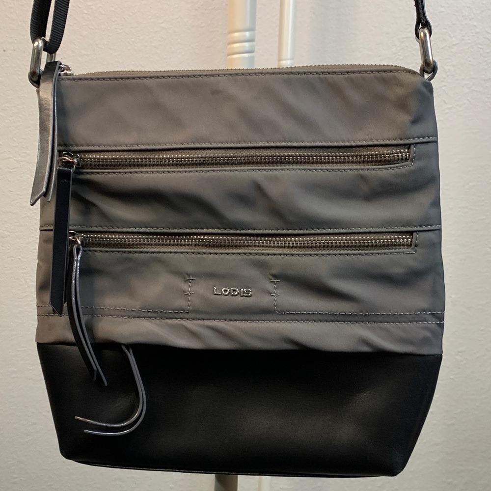 Lodis Gray and Black Crossbody‎ Bag